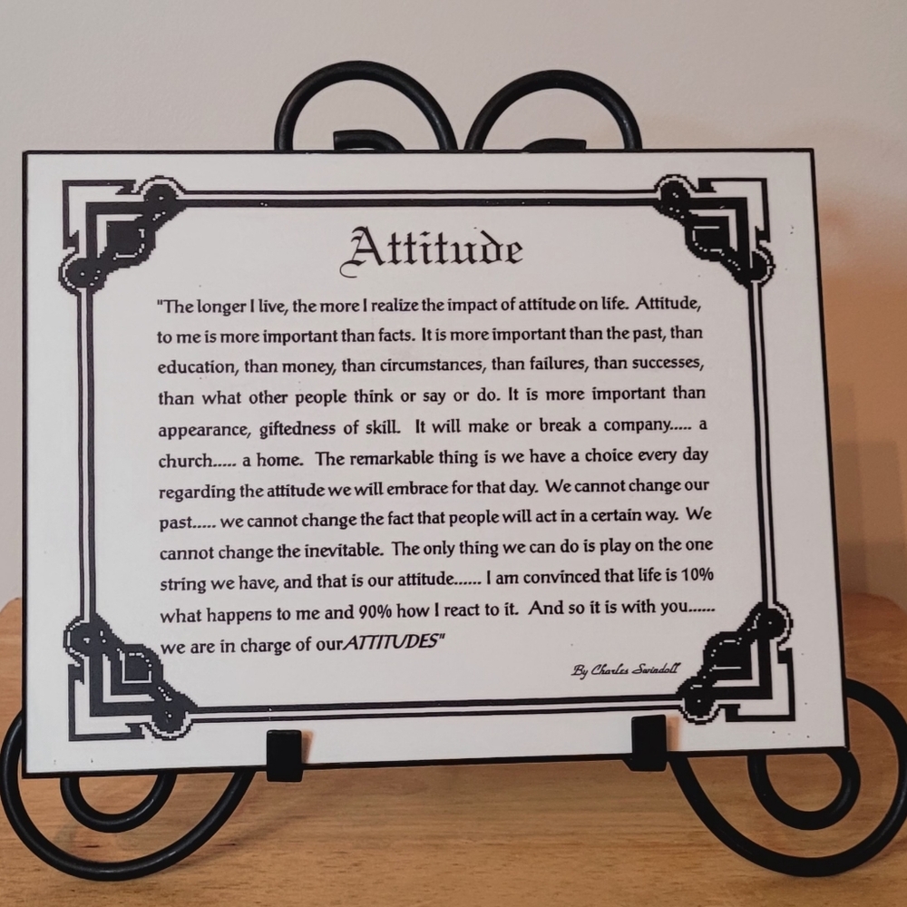 Decorative Attitude Quote Plaque